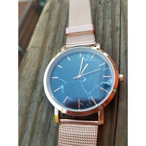 Rose Gold and Black Marble Watch